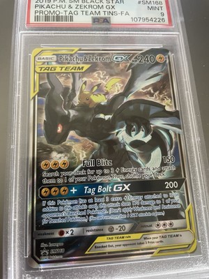 🧨 PIKACHU & ZEKROM GX PSA 9 2019 POKEMON SM BLACK STAR PROMO