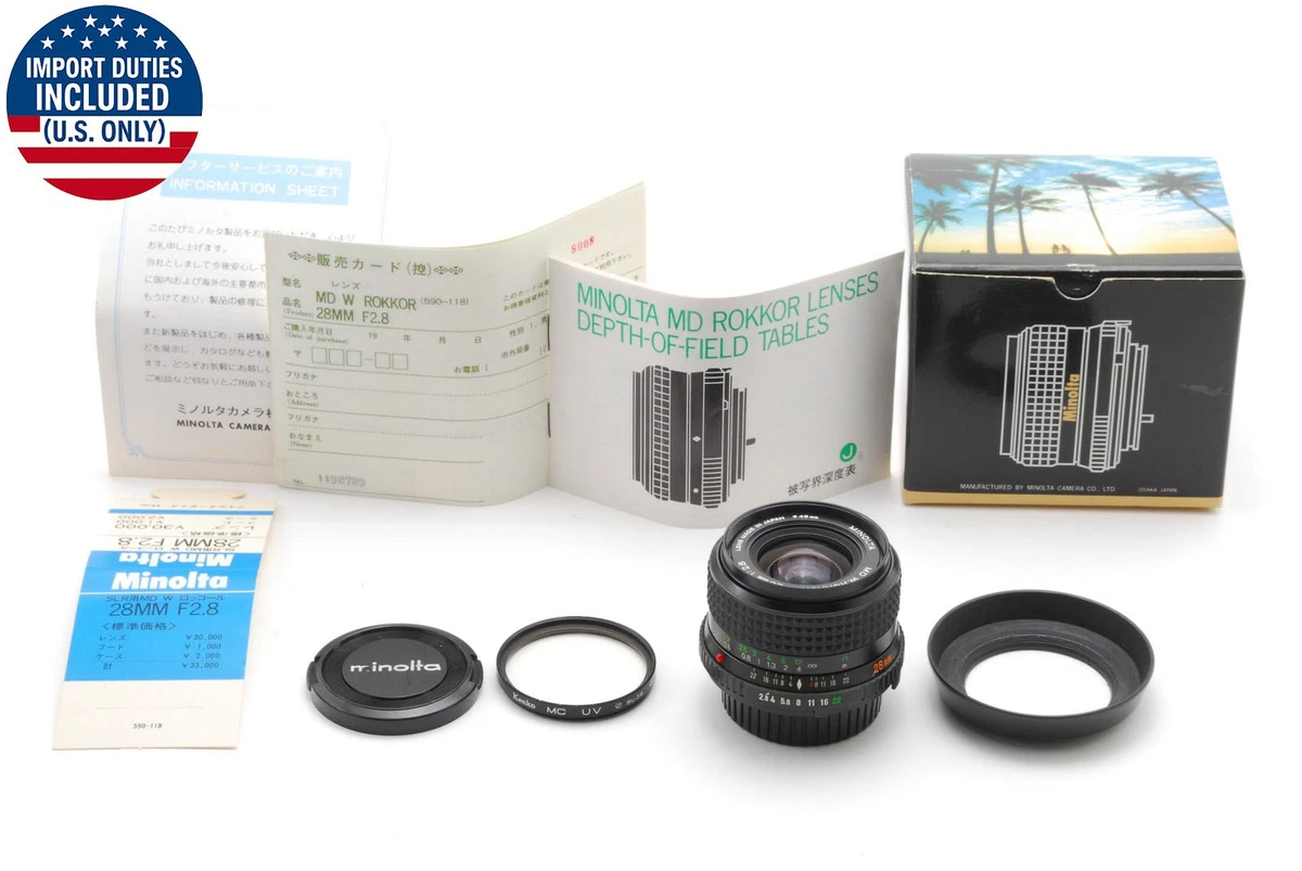 Minolta MD f/2.8 Camera Lenses 28mm Focal for sale | eBay