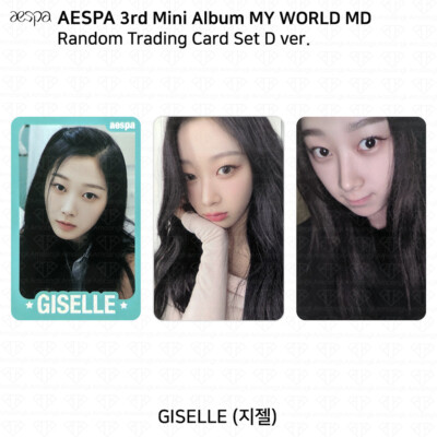 Aespa Official MD MY WORLD Random Trading Card Set D Ver Photocard