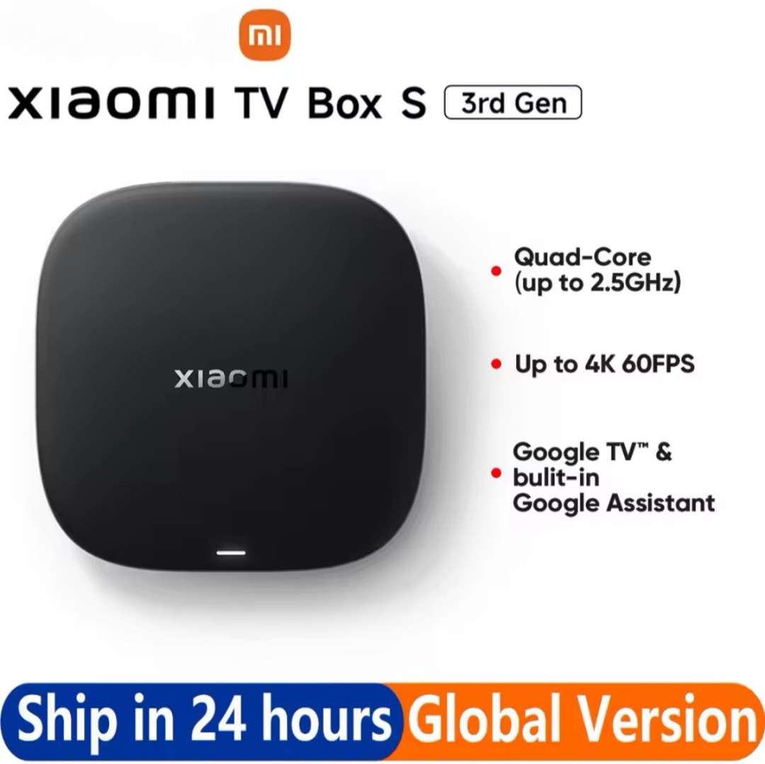 2025 Xiaomi Mi TV Box S 3rd Gen 2GB/32GB Google TV WIFI6 HDR10+ 4k