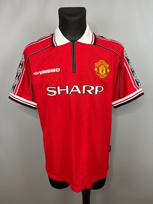 MANCHESTER UNITED 1998 2000 BECKHAM HOME SHIRT FOOTBALL SOCCER