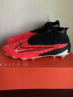 NIKE PHANTOM GX ELITE DF FG P RED/BLACK SOCCER SHOES/CLEATS SIZE