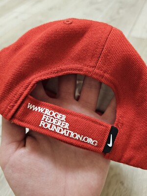 NIKE ROGER FEDERER CAP RF VINTAGE HAT RED CAP TENNIS TRAINING HAT