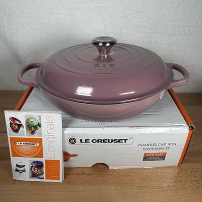 Le Creuset Signature Casserole/Braiser Cast Iron Oven 3.5 qt Mauve