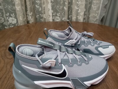 Nike Force Zoom Trout 9 Elite Baseball Cleat Grey White Black Size