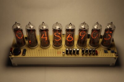 Stein's Gate Divergence Meter using REAL NIXIE TUBE with clock