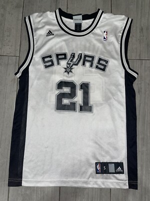 Tim Duncan #21 San Antonio Spurs Adidas Mena Jersey Sz Small