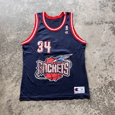 Vintage 90s Champion #34 Hakeem Olajuwon Houston Rockets NBA