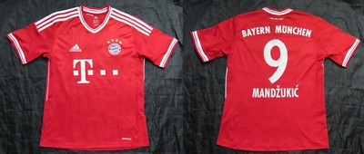 Mario Mandžukić #9 BAYERN MUNICH Munchen shirt ADIDAS SIZE Boy L