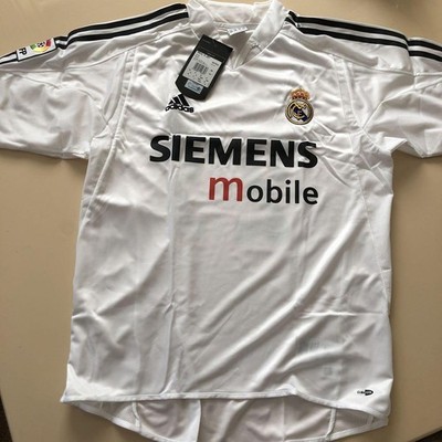 Vintage Adidas Real Madrid Beckham 23 Home Jersey Siemens Mobile