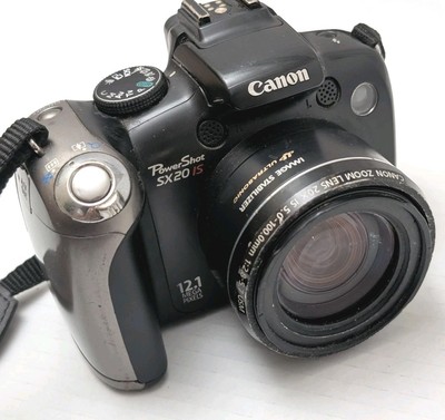 Canon PowerShot SX20 IS 12.1MP Digital Camera Black Flash Not