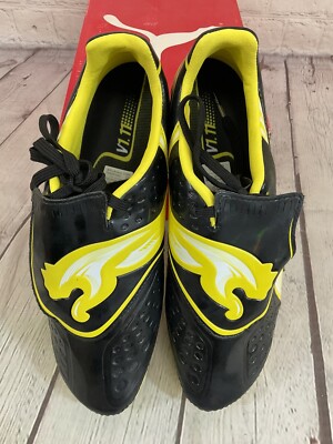 Puma V1.11 I FG JR Soccer Cleats Colors Black White Blazing Yellow