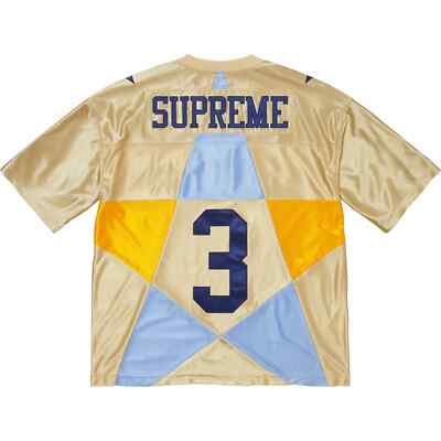 Supreme Star Football Jersey Black White Gold Dark Green 4colors