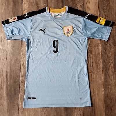 2016 La Celeste Puma Uruguay Home Soccer Jersey Luis Suarez Men L