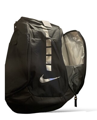 Nike Hoops Elite Pro Backpack Black Metallic Silver Grey BA5554