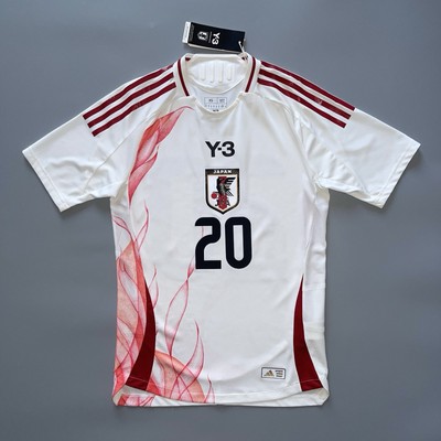 JAPAN ADIDAS Y-3 2024 SOCCER AWAY JERSEY #20 TAKEFUSA KUBO SIZE