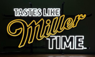 Miller Lite “Tastes Like Miller Time” LED Lighted Sign - NIB | eBay