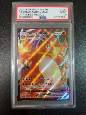 Full Art Charizard VMax 020/189 Darkness Ablaze PSA 9 GEM MINT