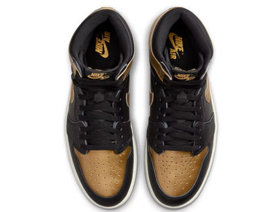 Size 11 - Air Jordan 1 Retro OG High Black Gold for sale online | eBay