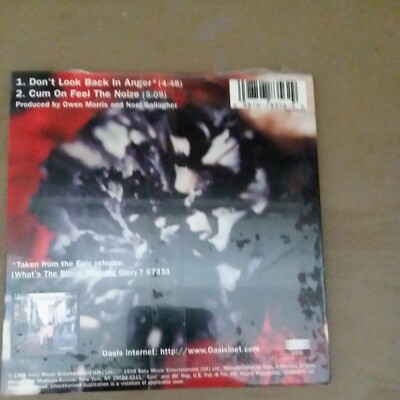 Don't Look Back in Anger [Single] by Oasis (CD, Jul-1996, Epic