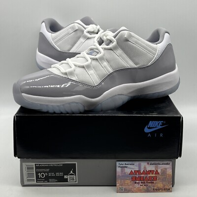 Size 10.5 - Air Jordan 11 Retro Low Cement Grey Icey Leather