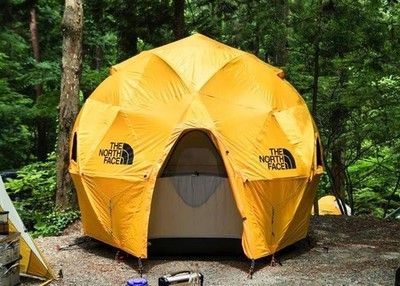 NEW THE NORTH FACE Geodome 4 Tent Outdoor Camp Gear Saffron Yellow