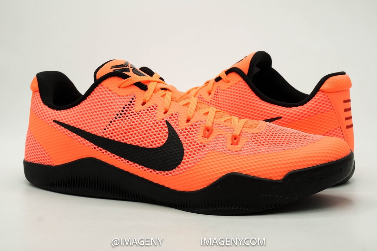 NIKE KOBE 11 EM LOW NEW SIZE 13 BARCELONA BRIGHT MANGO BLACK
