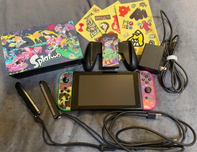 Nintendo Switch Console System Splatoon 2 Neon Pink/Neon Green