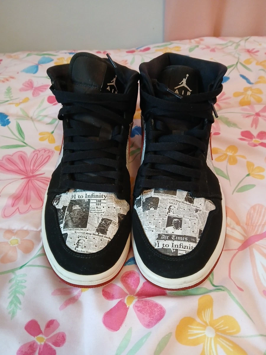 Jordan 1 SE Mid Newspaper Times for Sale | Authenticity Guaranteed