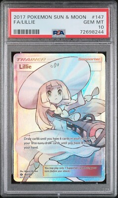 2017 Pokemon Sun & Moon Lillie Full Art Holo FA Rare Holo #147 PSA