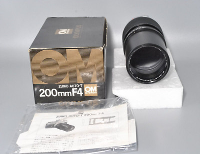 Olympus OM F.Zuiko 200mm f/5 Auto-T Lens – Clean, with Front