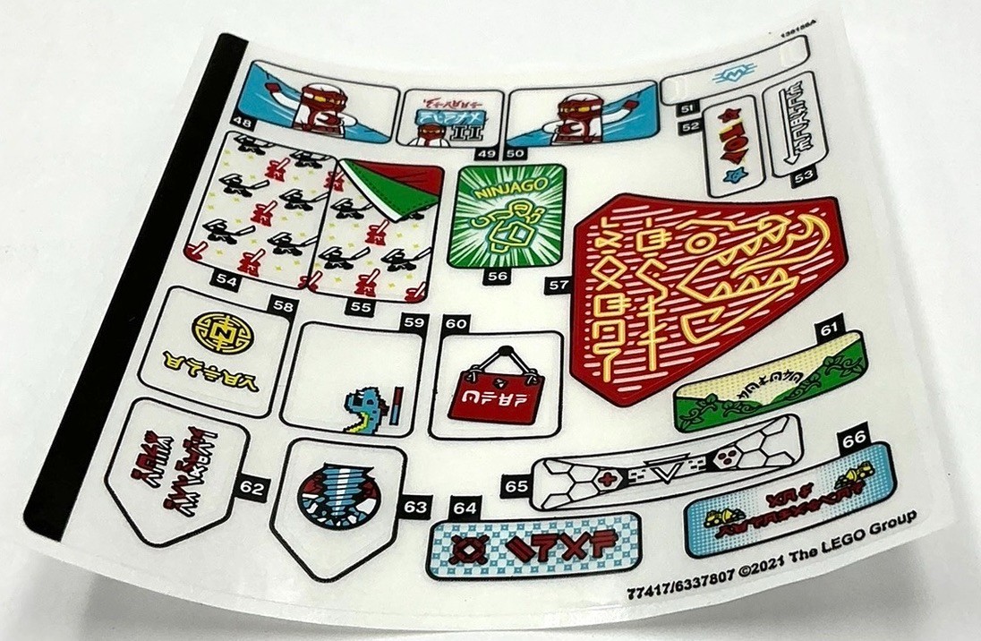 Lego New Sticker Sheet ONLY for Set 77417 NINJAGO City Gardens | eBay