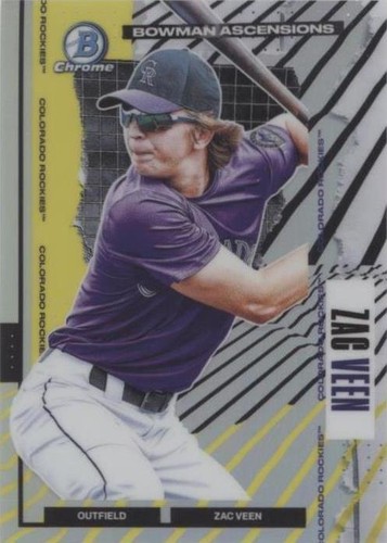 Zac Veen 2021 Bowman Chrome ATOMIC REFRACTOR SIGNED AUTO *IP