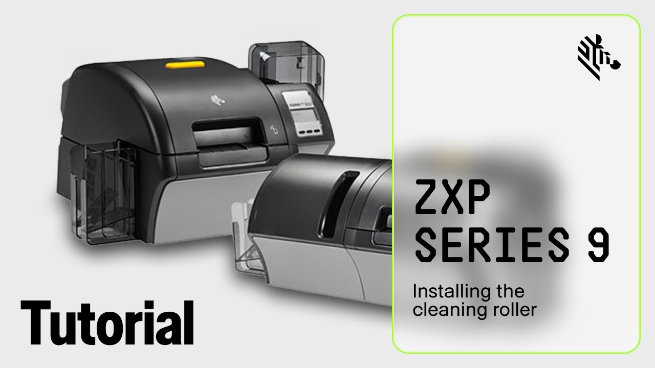 Zebra ZXP 9 How To: Installing the Cleaning Roller - YouTube