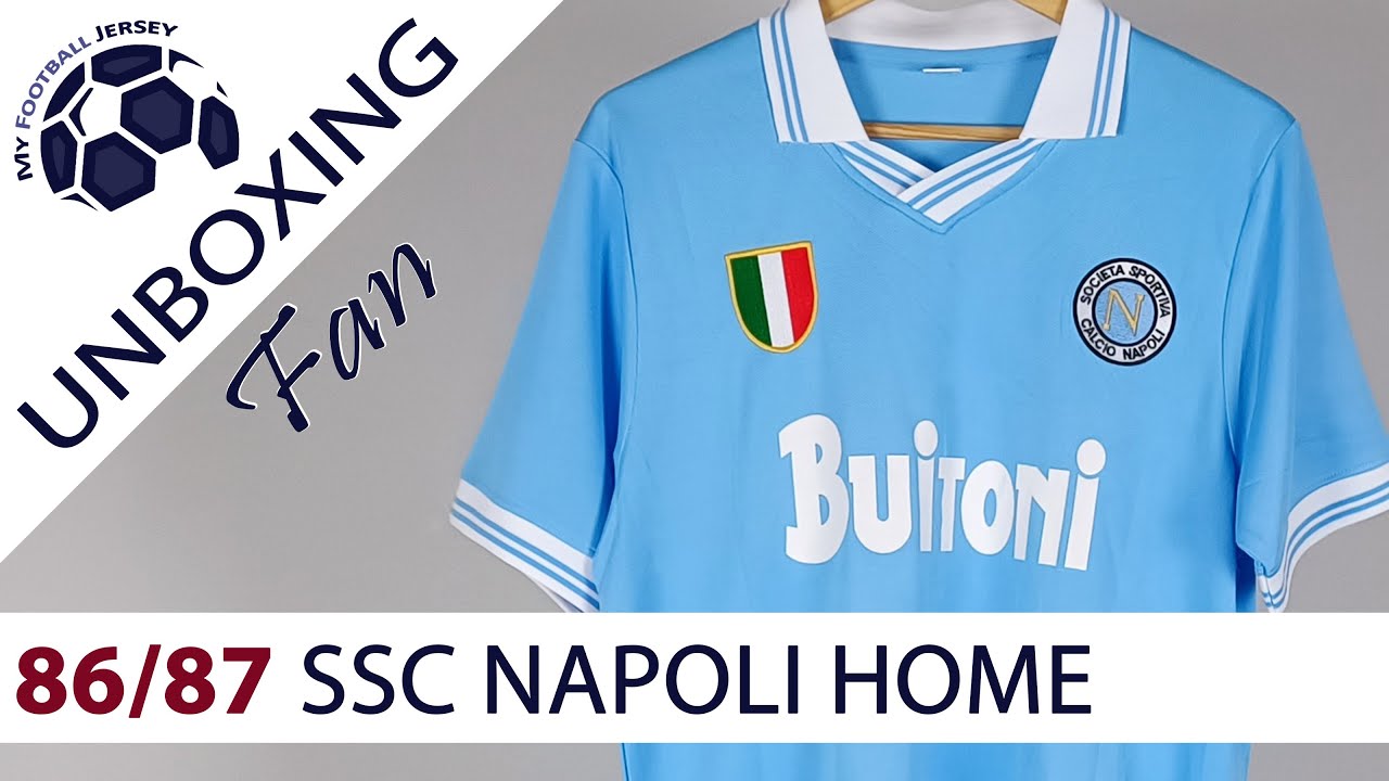 SSC Napoli Home Retro Jersey 86/87 Maradona (Kitgg) Fan Version