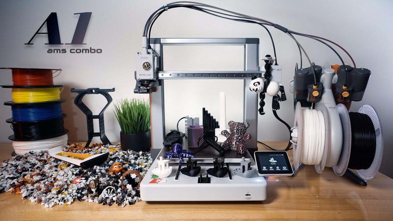 Bambu Lab A1 Combo - AMS 3D Printer - Unbox & Setup - YouTube
