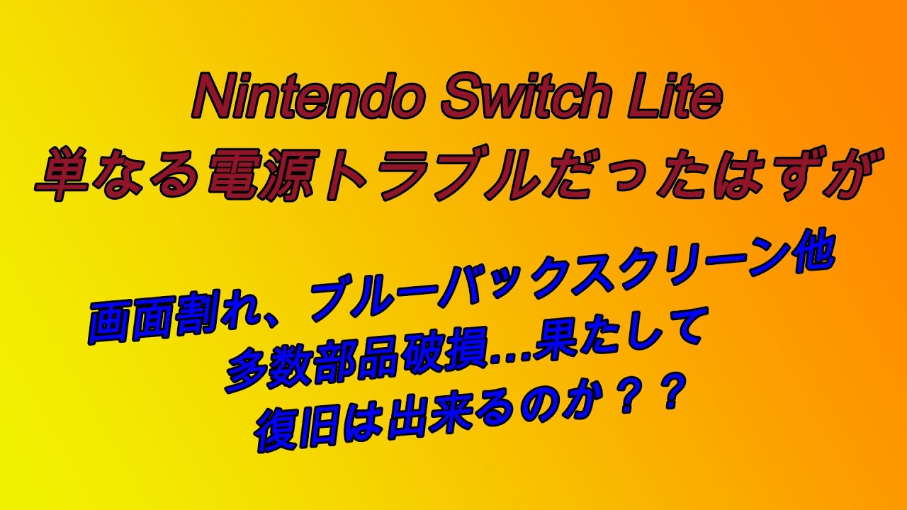 任天堂スイッチライトの電源入らない、過酷な状況な修理 - YouTube