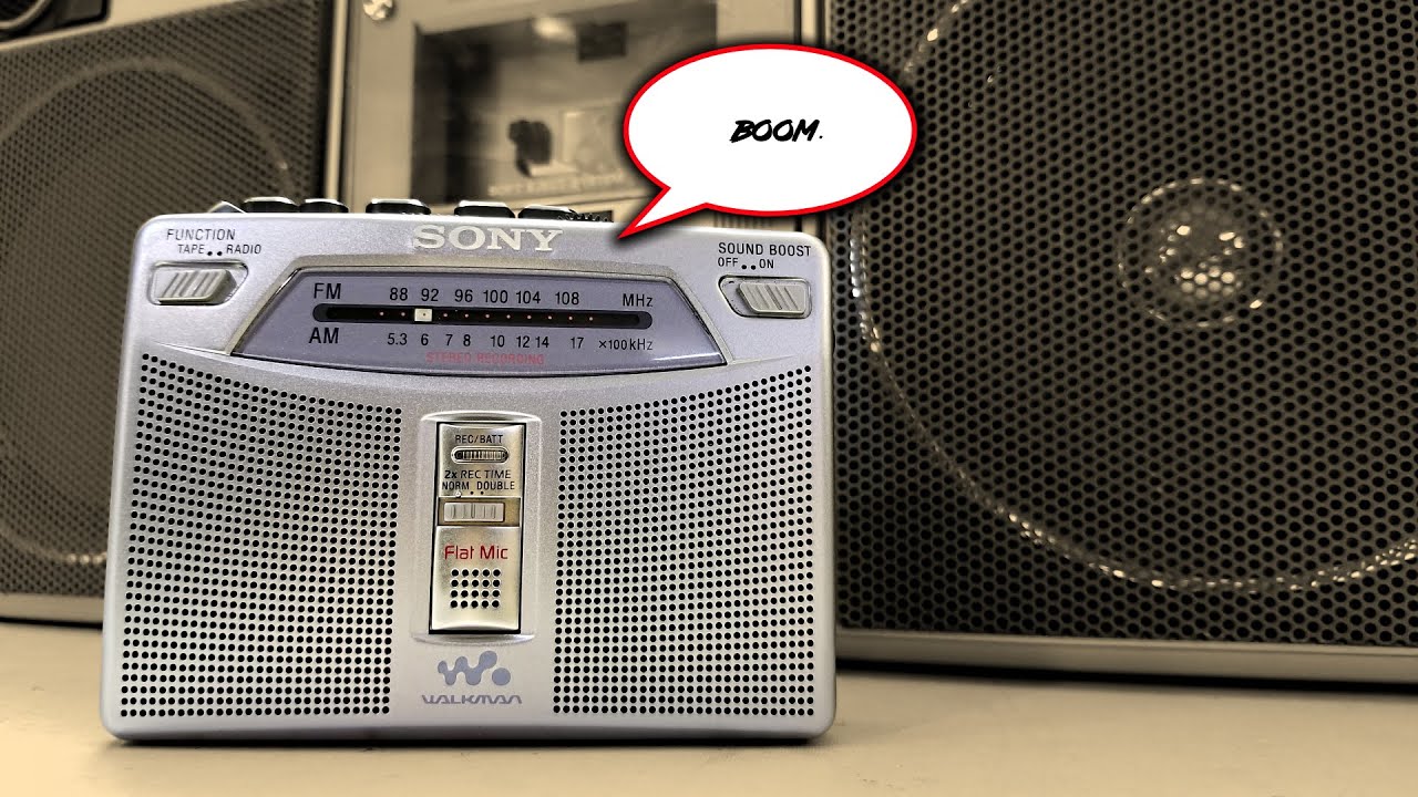 The Tiniest Boombox? (Sony Walkman WM-GX221) - YouTube