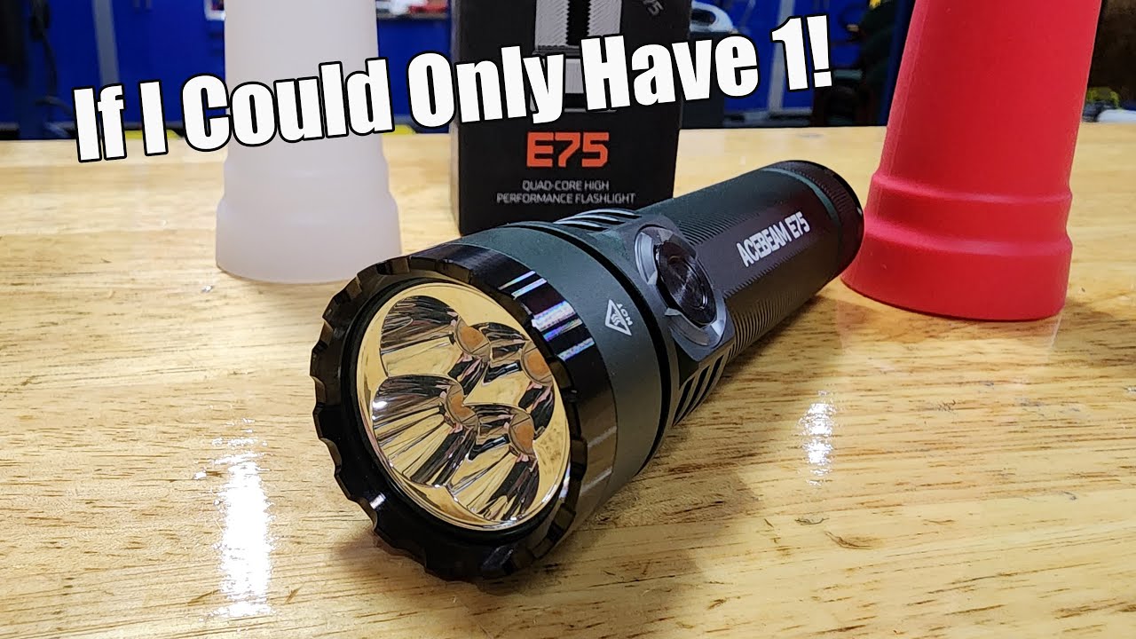 Acebeam E75 Quad Nichia 519a LED High-Performance Flashlight