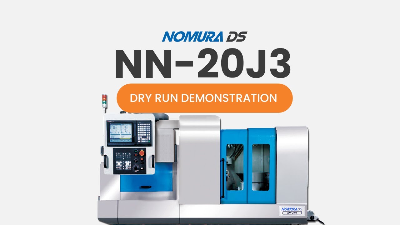 Nomura DS NN-20J3 Swiss-Type Lathe Dry Run Demonstration - YouTube