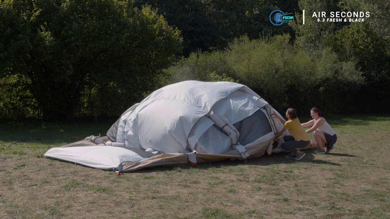 HOW TO FOLD QUECHUA AIR SECONDS 6.3 FRESH & BLACK - YouTube