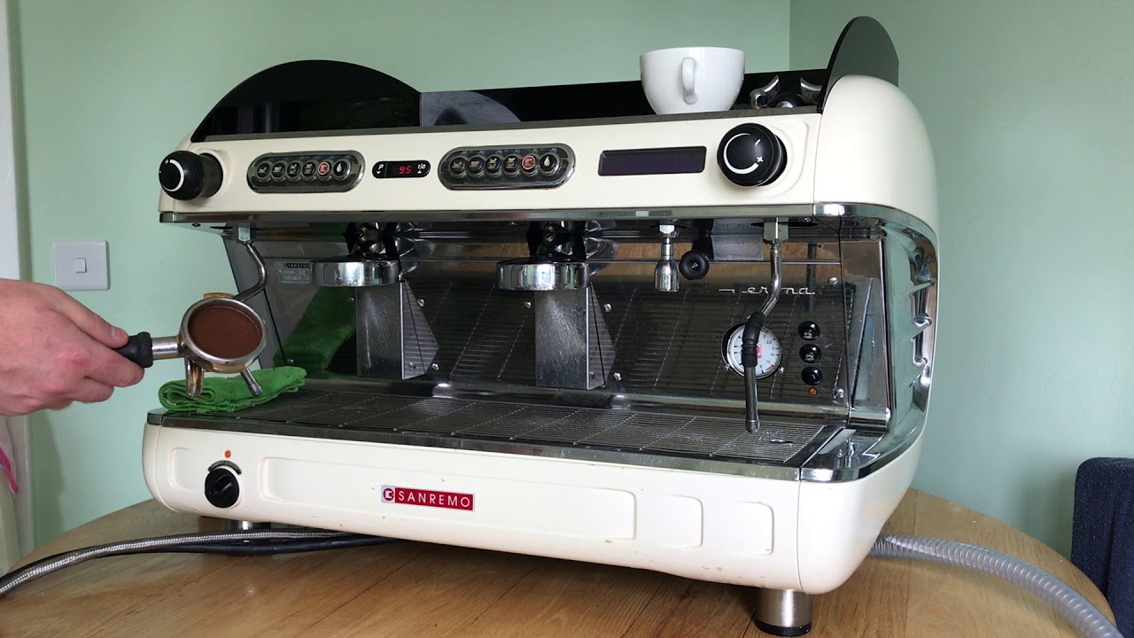 San Remo Verona traditonal espresso machine - YouTube