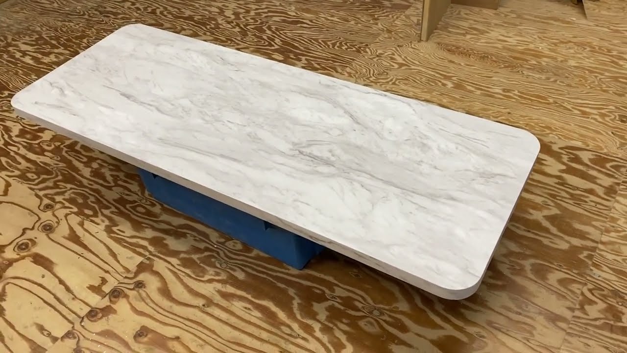 二人用の小さなダイニングテーブルの天板【大理石調LJ802 K】 - YouTube