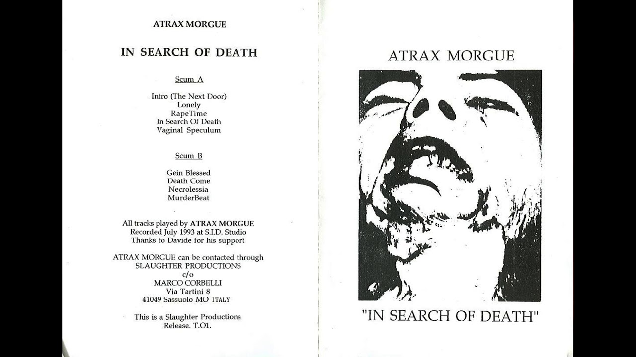 Atrax Morgue: In Search Of Death Vinyl & Tape. Norman Records UK