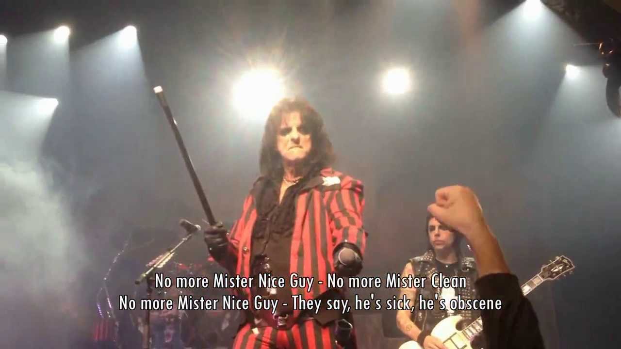 Alice Cooper live with lyrics - No More Mr Nice Guy - YouTube