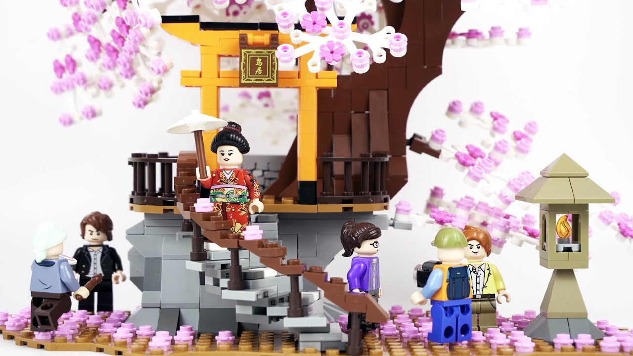 Sakura(さくら) Series: Half Hill Cherry-blossoms Brick Set Unbox