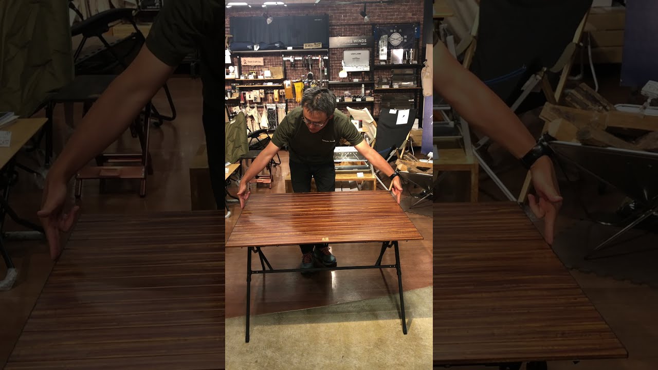 3段調整キャンプテーブル】OGAWA3ハイ＆ローテーブル広げてみる