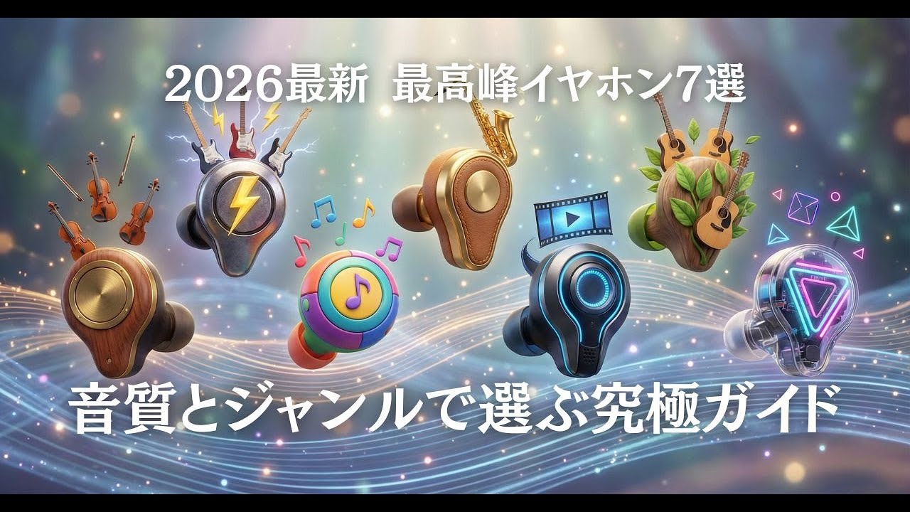 2026年最新】最高峰完全ワイヤレスイヤホン7選：音質と音楽ジャンルで