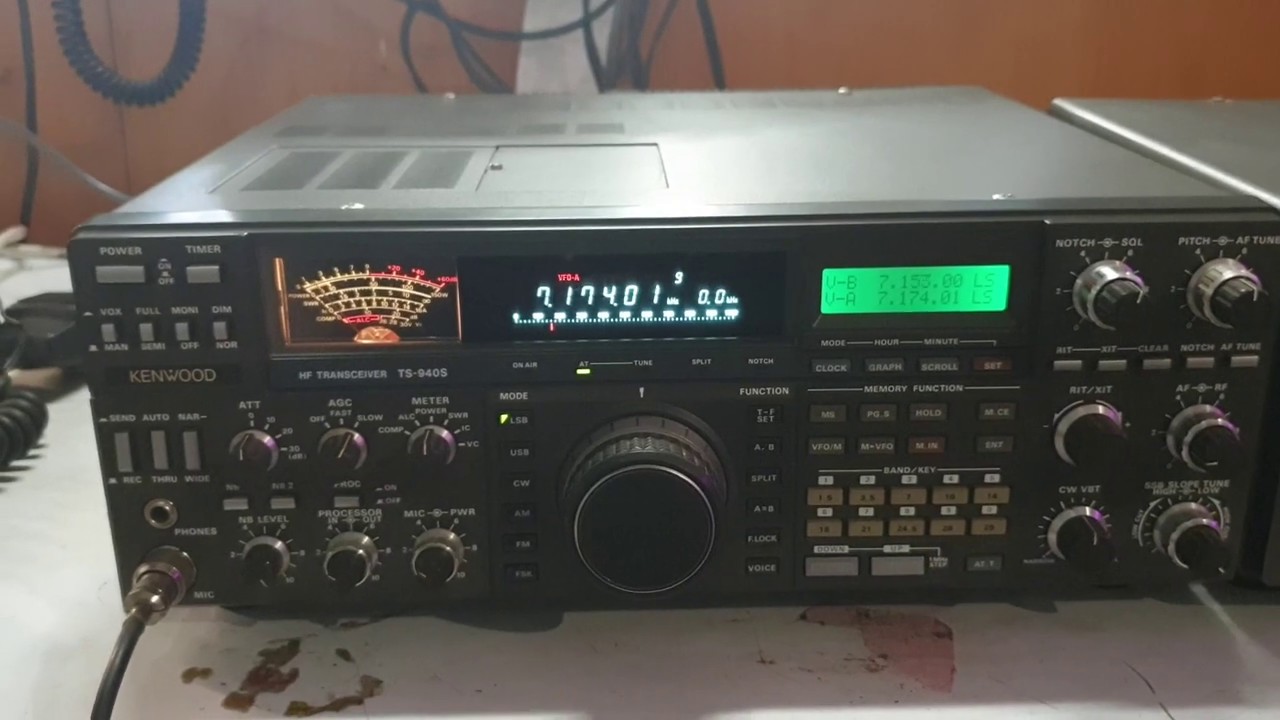 Kenwood TS940SAT - A quick test before heading out. - YouTube