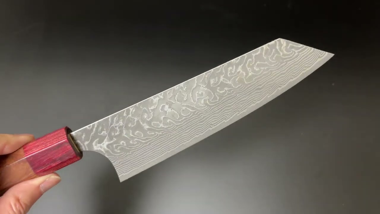 加藤義実 Yoshimi Kato 文化包丁 SG2粉末ハイス鋼 ダマスカス黒仕上げ